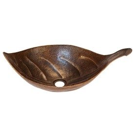 Leaf Vessel Hammered Copper Sink