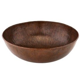 17" Large Round Vessel Hammered Copper Sink