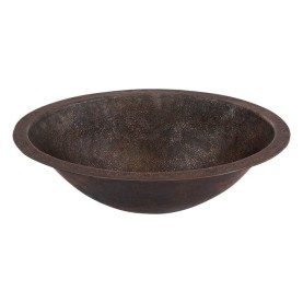 19" Oval Under Counter Terra Firma Copper Bathroom Sink