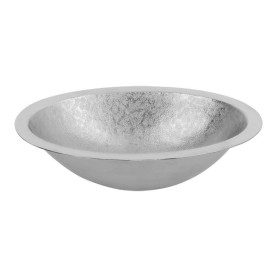 19" Oval Under Counter Terra Firma Copper Bathroom Sink in Nickel