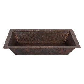 22" Rectangle Under Counter Terra Firma Copper Bathroom Sink