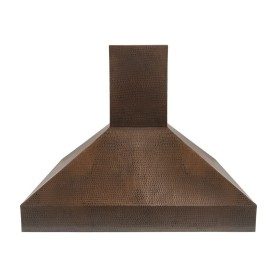 Custom 36" Hand Hammered Copper Island Range Hood