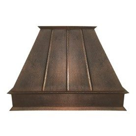 Custom 32" Hammered Copper Euro Range Hood