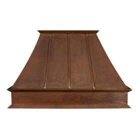 Custom 38” Hammered Copper Euro Range Hood