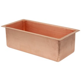 Custom 25" Rectangular Hammered Copper Bar/Prep Sink